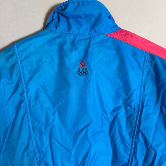 Vintage USA Olympics 1996 Full Zip Windbreaker Jacket Men's XL Reflective Retro - Picture 11 of 13